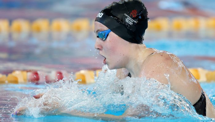 COUVA, TRINIDAD AND TOBAGO - AUGUST 07: Grace Davison of Team Northern Ireland competes in the swimming on day three of the 2023 Youth Commonwealth Games at National Aquatic Centre on August 07, 2023 in Couva, Trinidad And Tobago. (Photo by Matt McNulty/Getty Images for Commonwealth Sport)