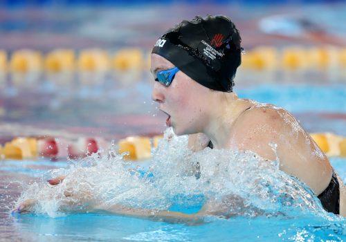 COUVA, TRINIDAD AND TOBAGO - AUGUST 07: Grace Davison of Team Northern Ireland competes in the swimming on day three of the 2023 Youth Commonwealth Games at National Aquatic Centre on August 07, 2023 in Couva, Trinidad And Tobago. (Photo by Matt McNulty/Getty Images for Commonwealth Sport)