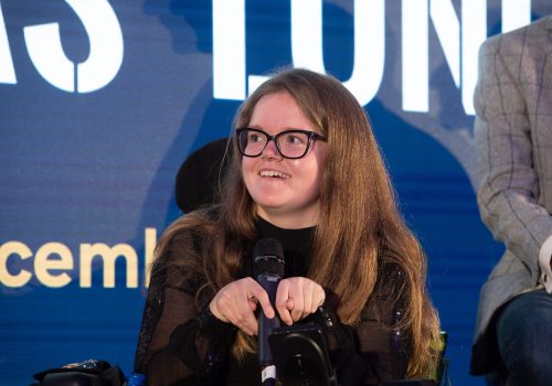 MPT 2021 Sport Inspires Lunch Claire Taggart smiling